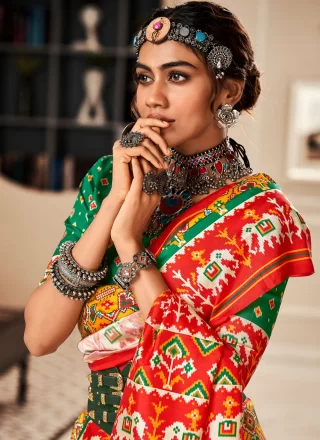 Patola Silk Classic Saree In Multi Colour
