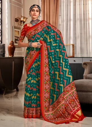 Patola Silk Classic Saree with Patola Print Work