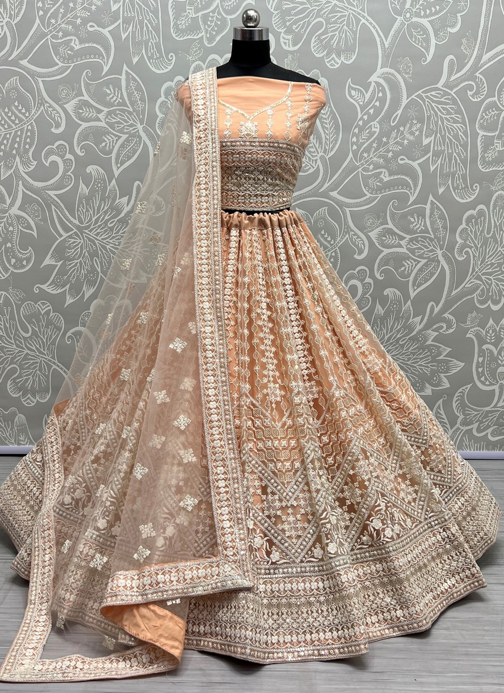 100 Best Peach Lehenga ideas | lehenga choli, peach lehenga, lehenga