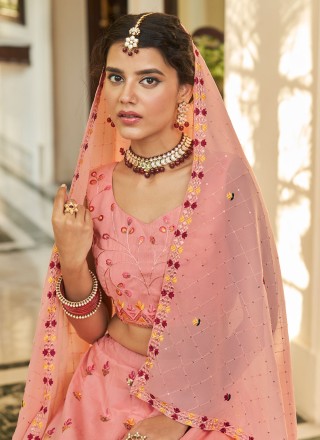 Pink and Rani Trendy Lehenga Choli