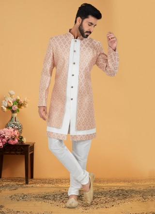 Pink and White Color Indo Western