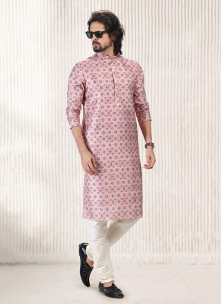 Pink Banarasi Jacquard Fancy Kurta Pyjama