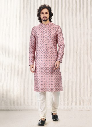 Pink Banarasi Jacquard Fancy Kurta Pyjama