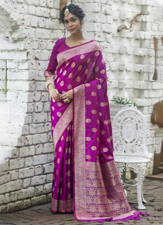 Pink Banarasi Silk Ceremonial Saree