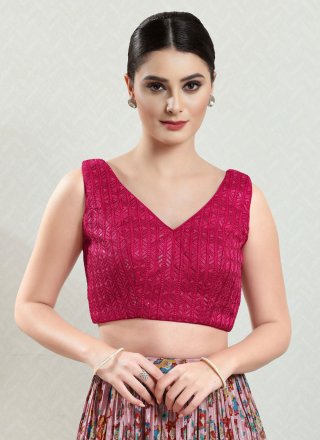 Pink And Gold Criss Cross Back Dupion Blouse at Rs 2498/piece, Embroidered  Blouses in Bengaluru