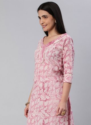 Pink Ceremonial Cotton Salwar Suit