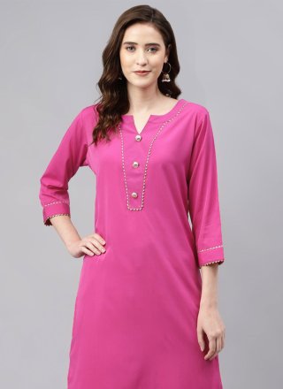 Pink Color Casual Kurti