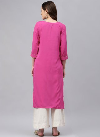 Pink Color Casual Kurti