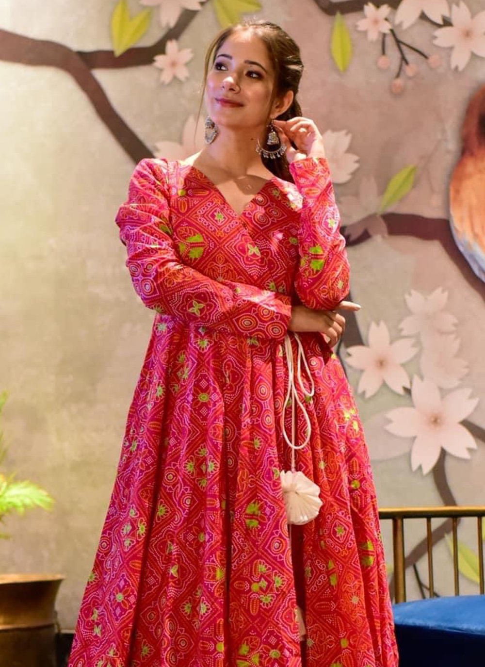 Buy Pink Color Floor Length Kurti 265259 Kurtis