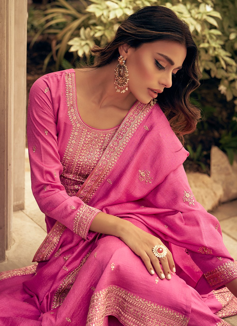 Shop Online Pink Color Salwar Kameez : 260998