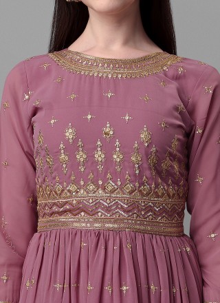 Pink Designer Engagement Anarkali Suit