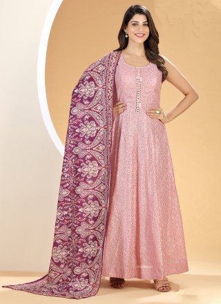 Pink Engagement Readymade Salwar Suit