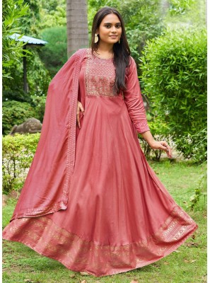 Pink Festival Readymade Gown