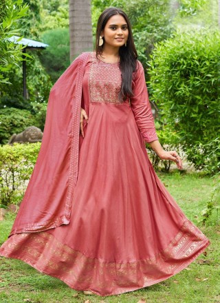 Pink Festival Readymade Gown