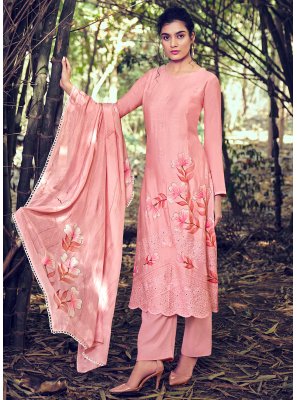 Pink Muslin Trendy Salwar Kameez