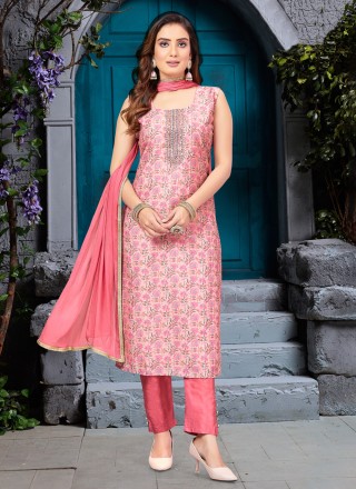 Pink Party Readymade Salwar Suit