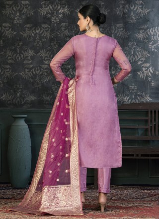 Pink Print Ceremonial Trendy Salwar Kameez