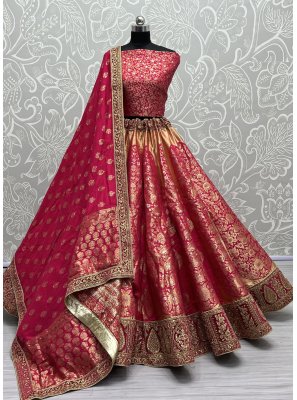 Pink Reception Trendy Lehenga Choli