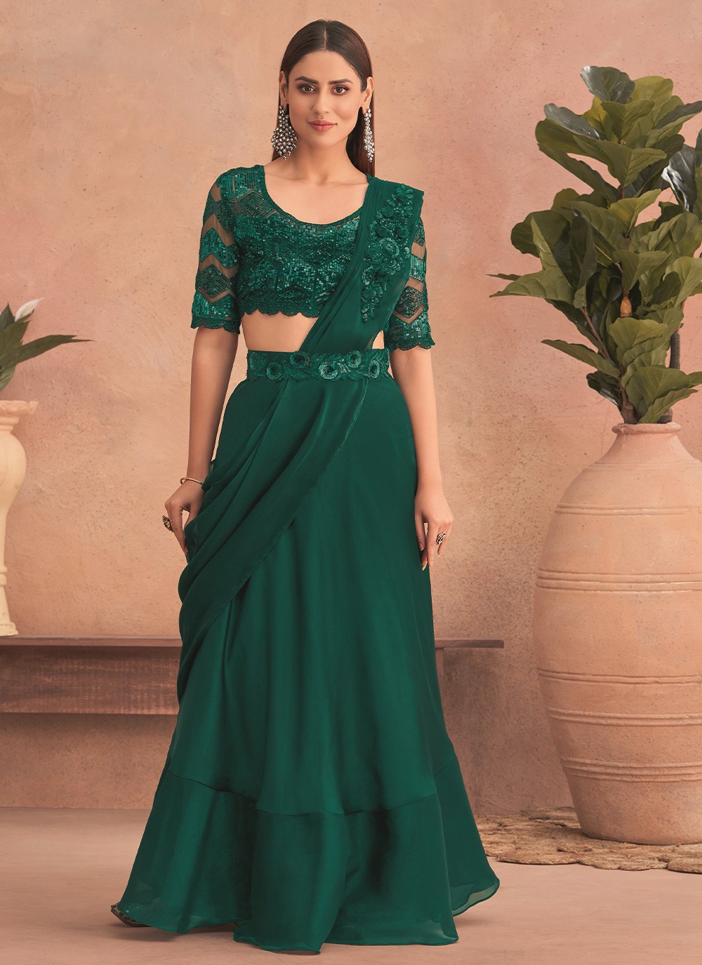 Buy Plain Saree Online For Women @ Best Price In India | YOYO Fashion