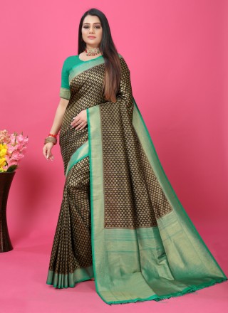Plain Silk Trendy Saree in Multi Colour
