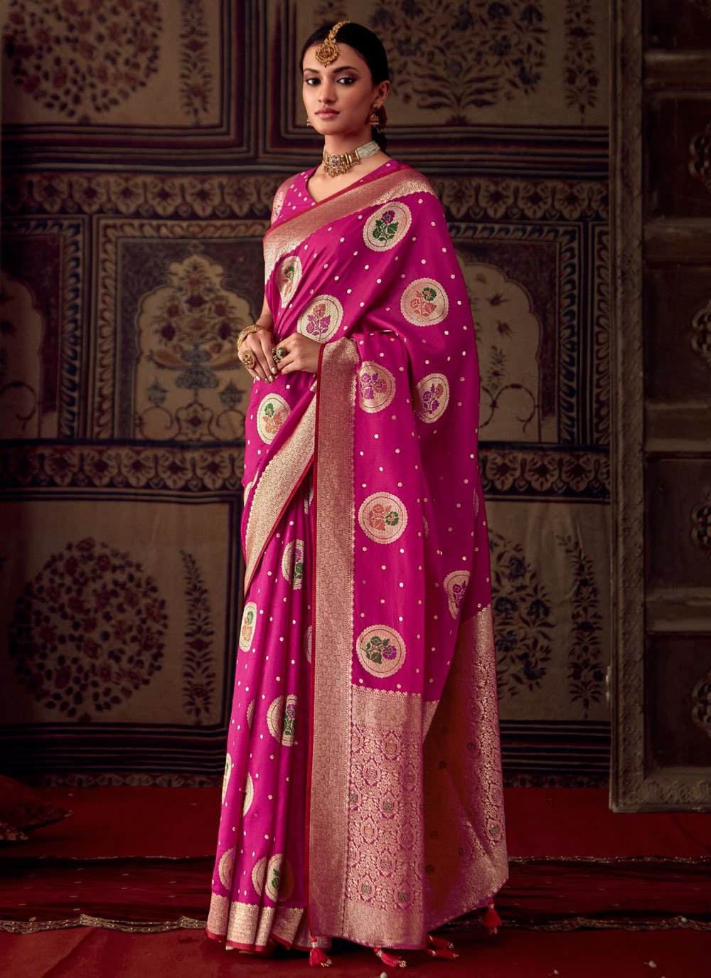 Buy Banarasi Silk Classic Designer Saree Online - Gown