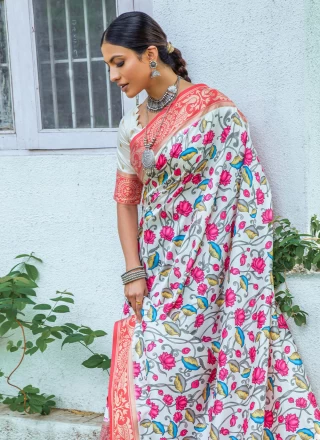 Printed Banarasi Silk Trendy Saree