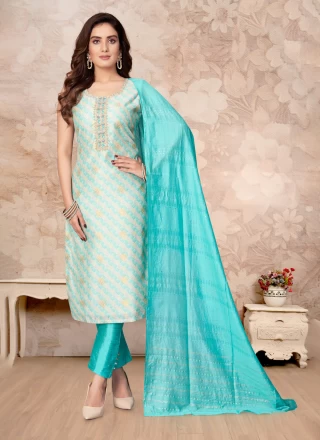 Printed Silk Trendy Salwar Suit