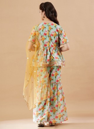 Printed Work Multi Colour Salwar Suit