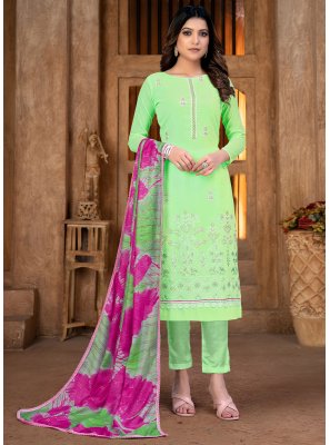 Pure Georgette Green Salwar Suit