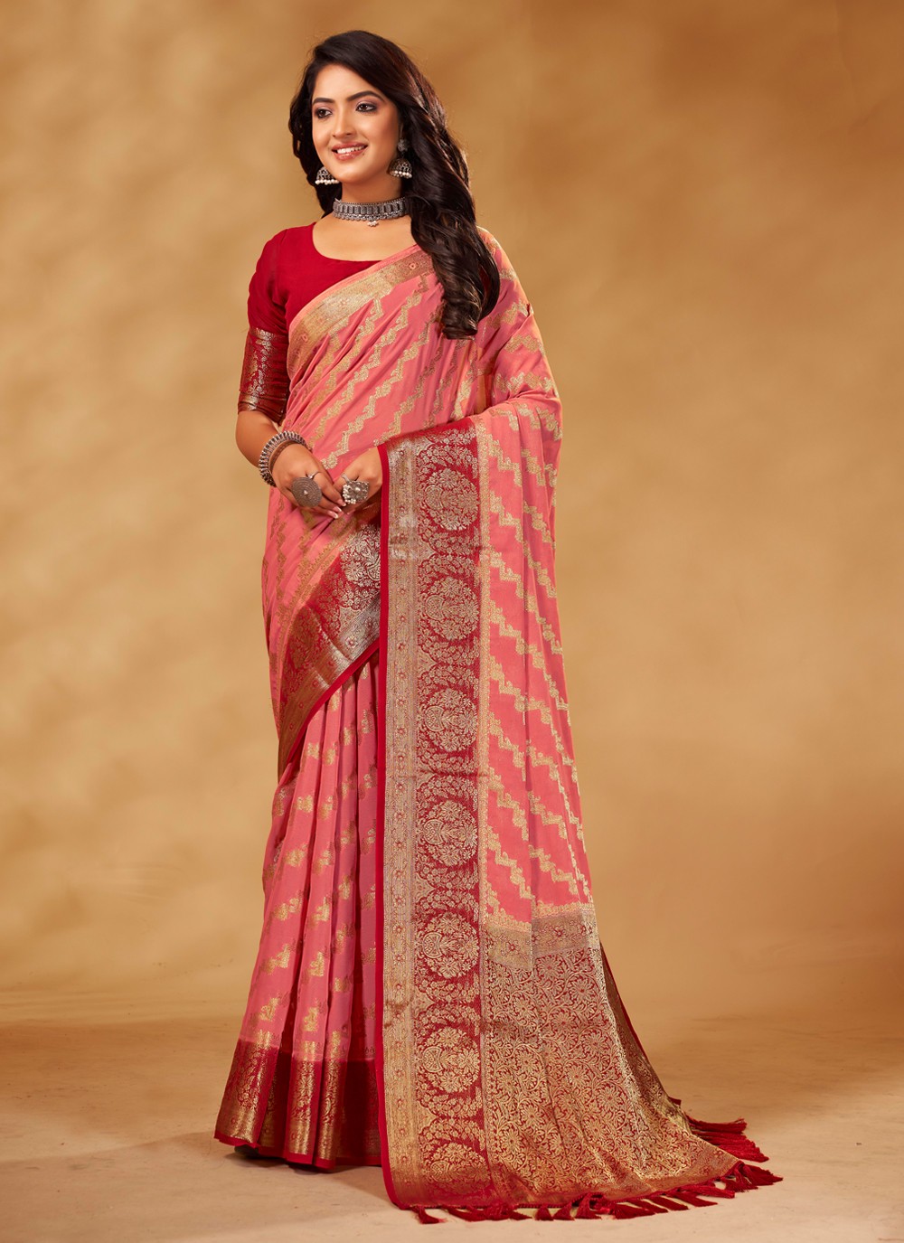 Buy Banarasi Kaddi Georgette Sarees online India – My Clothing Treasure