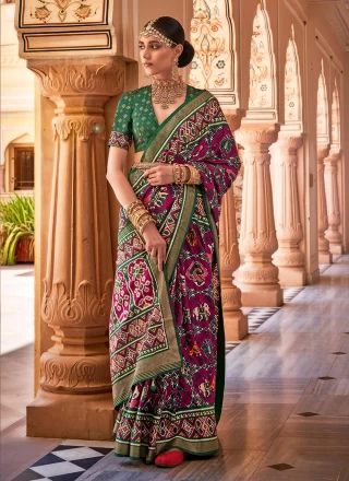 Purple Ceremonial Contemporary Saree