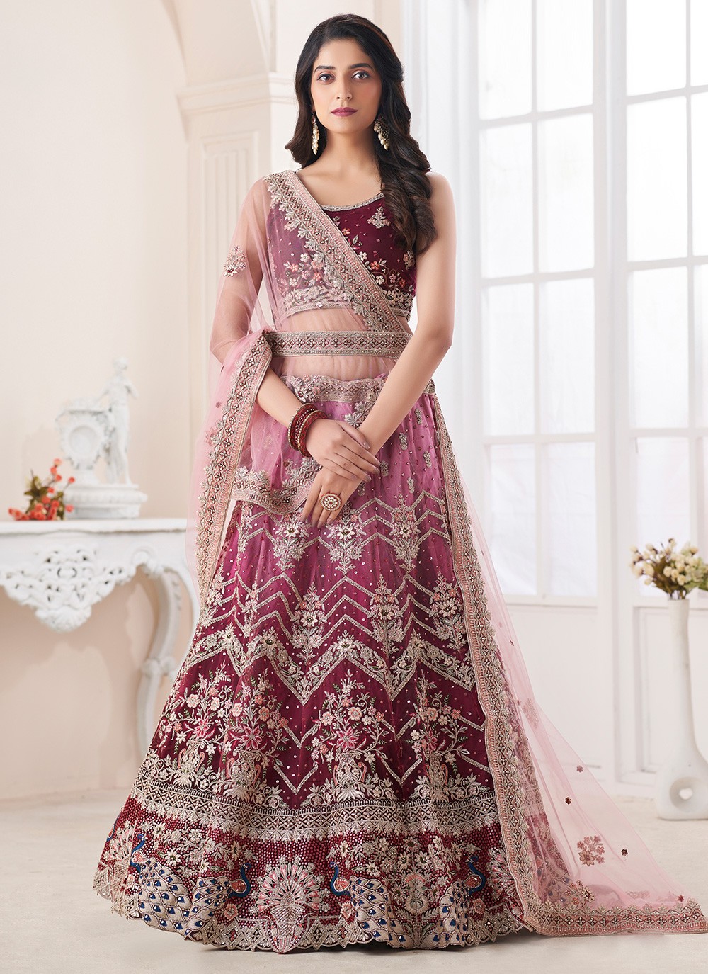 Purple color lehenga choli best sale