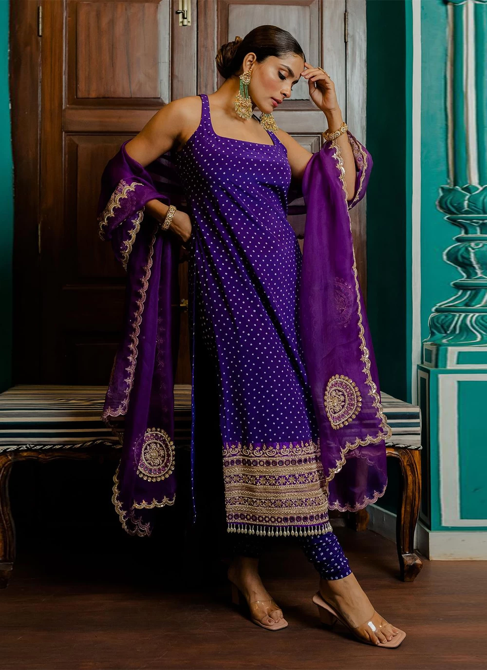 Festive, Party Wear Purple and Violet color Rayon fabric Salwar Kameez :  1902539