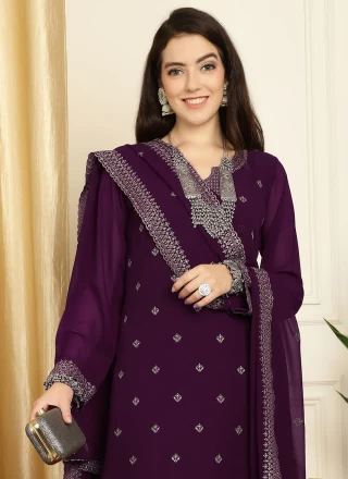 Purple Color Trendy Salwar Suit