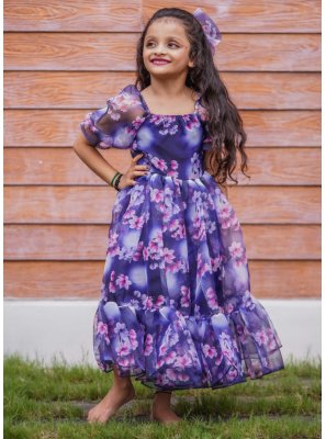 Purple Organza Ceremonial Gown 