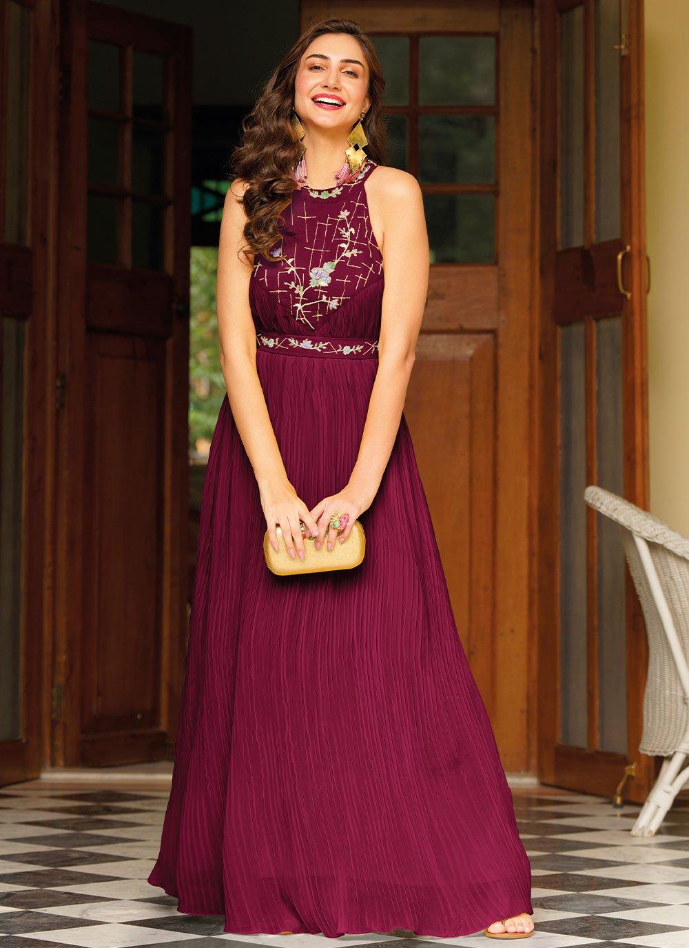 Purple Trendy Gown