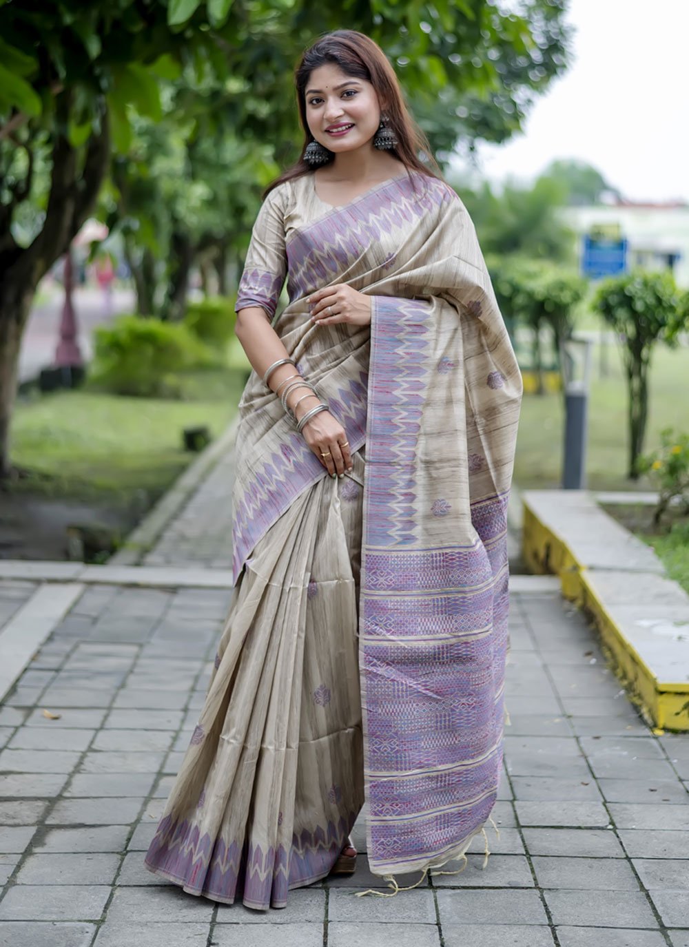 Tussar Sarees - Buy Pure Tussar Silk Sarees Online | Taneira