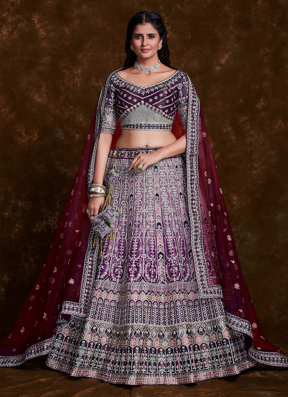 Stylish Zari Wedding Designer Lehenga Choli