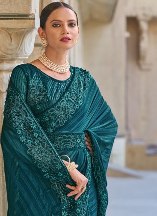 Grandiose Rama Fancy Fabric Designer Saree