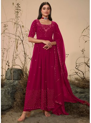 Rani Georgette Thread Long Length Salwar Suit