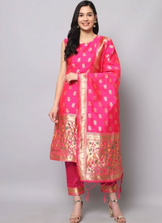 Rani Jacquard Work Readymade Salwar Suit