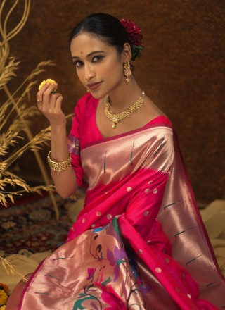 Rani Sangeet Silk Traditional Saree