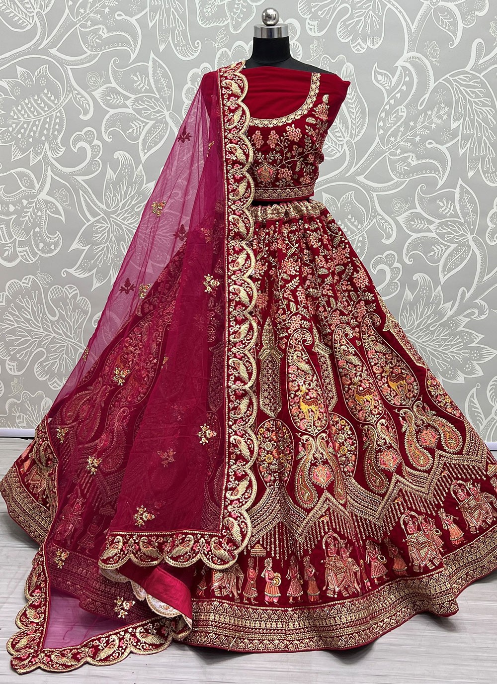 Wedding Rani Colour Lehenga Deals | www.deanclifford.com