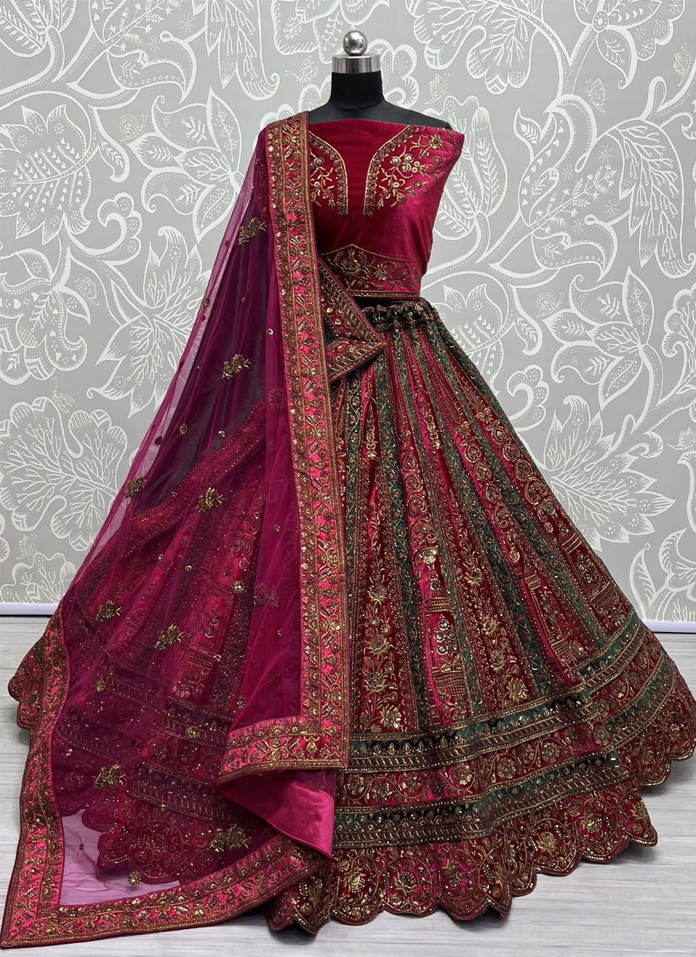 Ready to ship | Wine Velvet Lehenga Choli, Wine Velvet Ghagra Choli, Wine  Velvet Chaniya Choli and Wine Velvet Lehenga online shopping