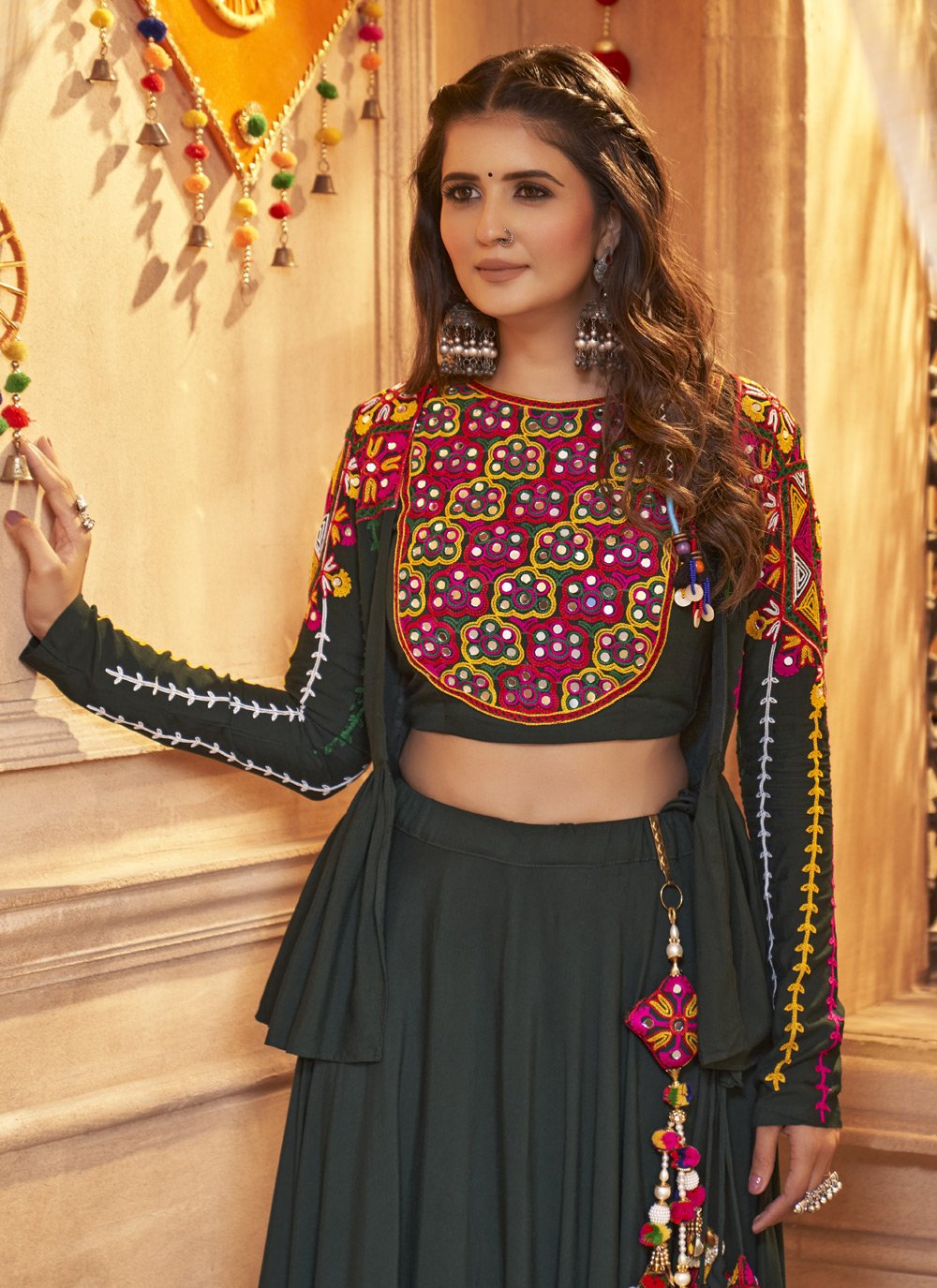 Buy online Women Mustard Flared Lehenga Choli With Dupatta from ethnic wear  for Women by Scakhi for ₹10799 at 50% off | 2024 Limeroad.com