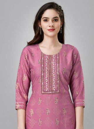 Rayon Embroidered Party Wear Kurti