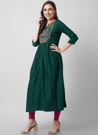 Rayon Floor Length Kurti