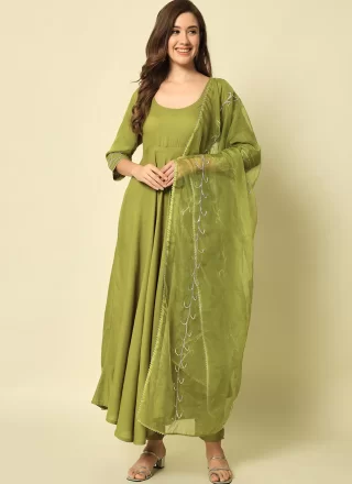 Rayon Salwar Suit In Green