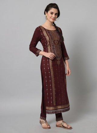 Rayon Straight Salwar Kameez