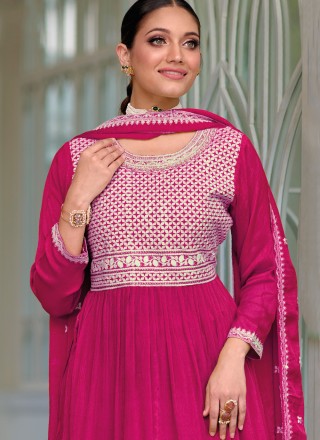 Readymade Lehenga Choli Embroidered Silk in Pink